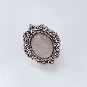 💍Beautiful Rose Quartz Natural Gemstone Ring
